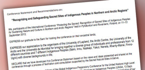 Reconocer y defensa de los sitios sagrados de los pueblos indígenas en el norte y las regiones árticas